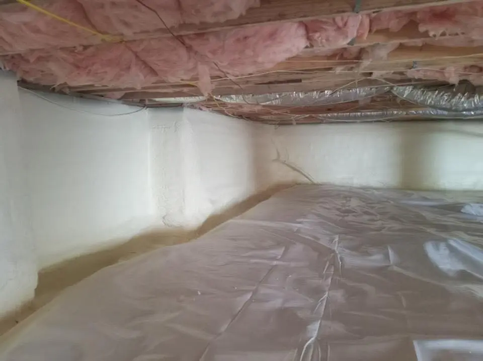 Crawl space encapsulation with closed-cell spray foam for Spray Foam Roofing in Myrtletown